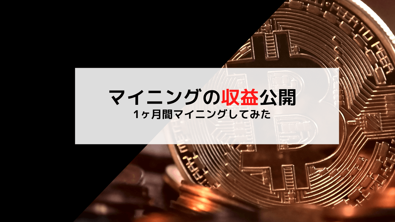 仮想通貨マイニング1か月やってみた結果 収益公開 自作pcでマイニング